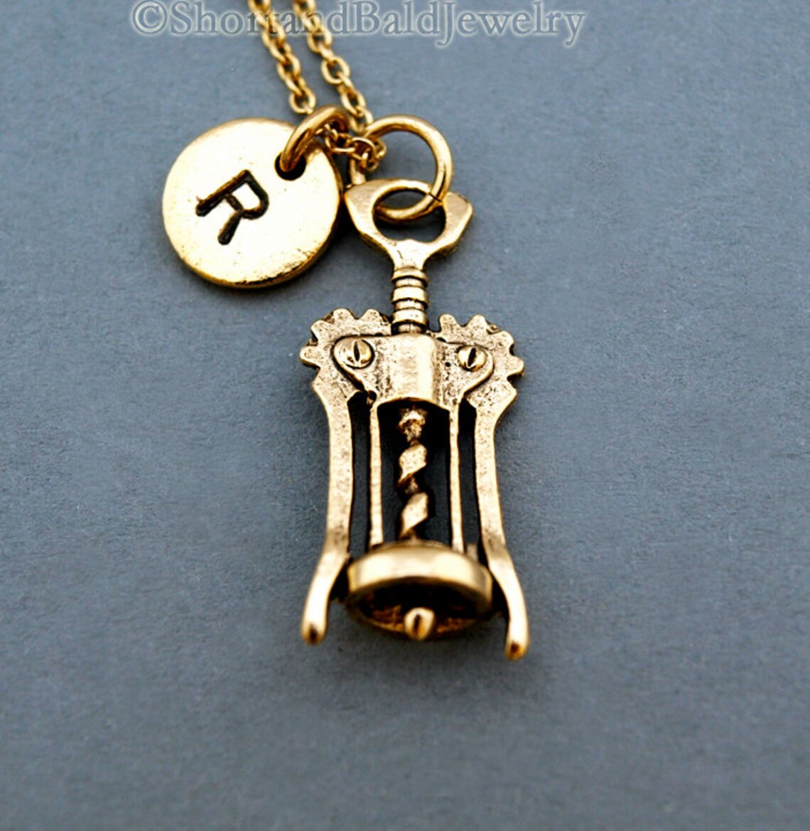 Wine Bottle Opener Necklace Cork Screw Wine Screw Antique Etsy