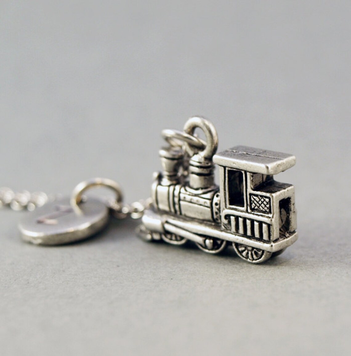 Steam Train Necklace Train Necklace Train Pendant Initial Etsy