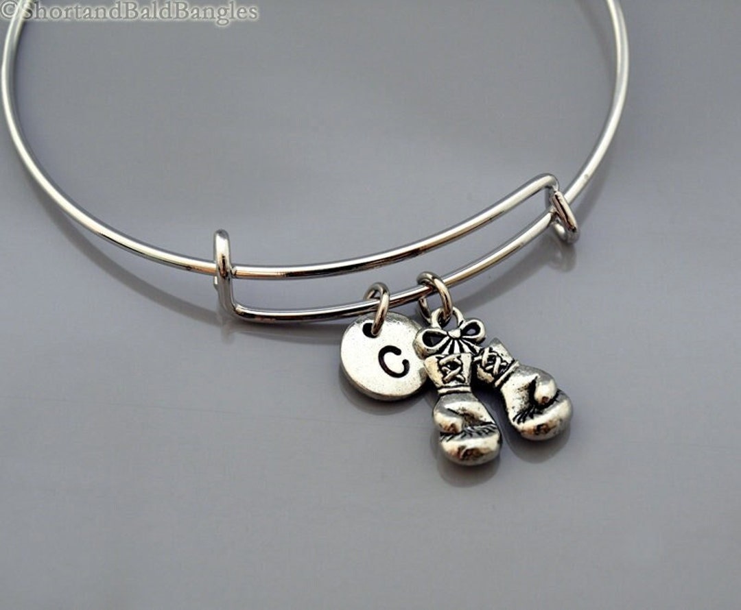 Boxing Gloves Bangle, Boxing Glove Charm Bracelet, Fighting Gloves