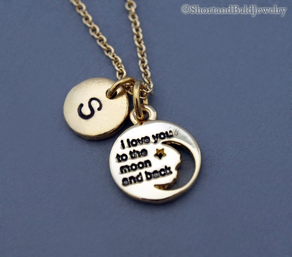 I Love You to the Moon and Back Necklace, Mom and Daugther