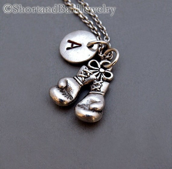 Boxing Glove Charm Necklace, Boxer Charm, Boxing Glove Jewelry