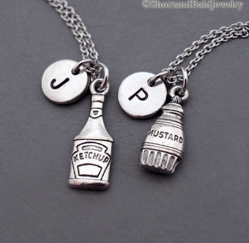 Ketchup Mustard Necklace Tomato Ketchup Charm Two Best Etsy