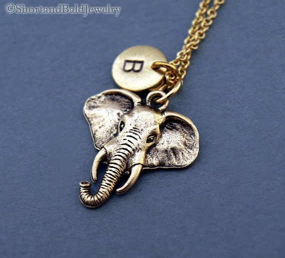 Buy Elephant Necklace, Elephant Head Necklace, Gold Elephant
