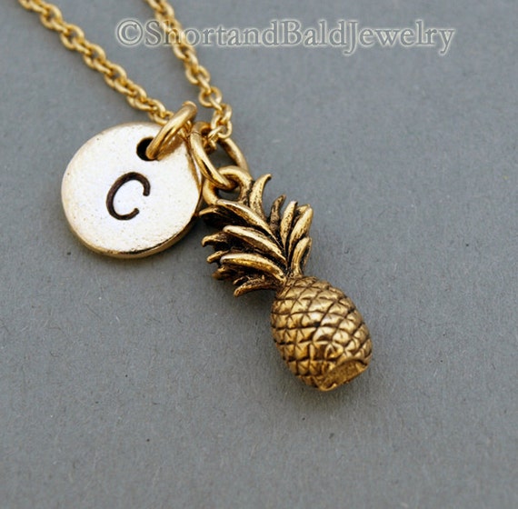 Pineapple necklace Pineapple charm necklace fruit charm Etsy