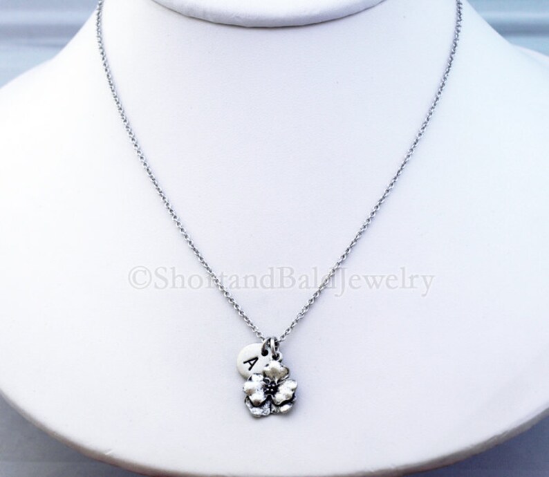 Pansy Necklace Silver Pansy Flower Charm Garden Charm Etsy