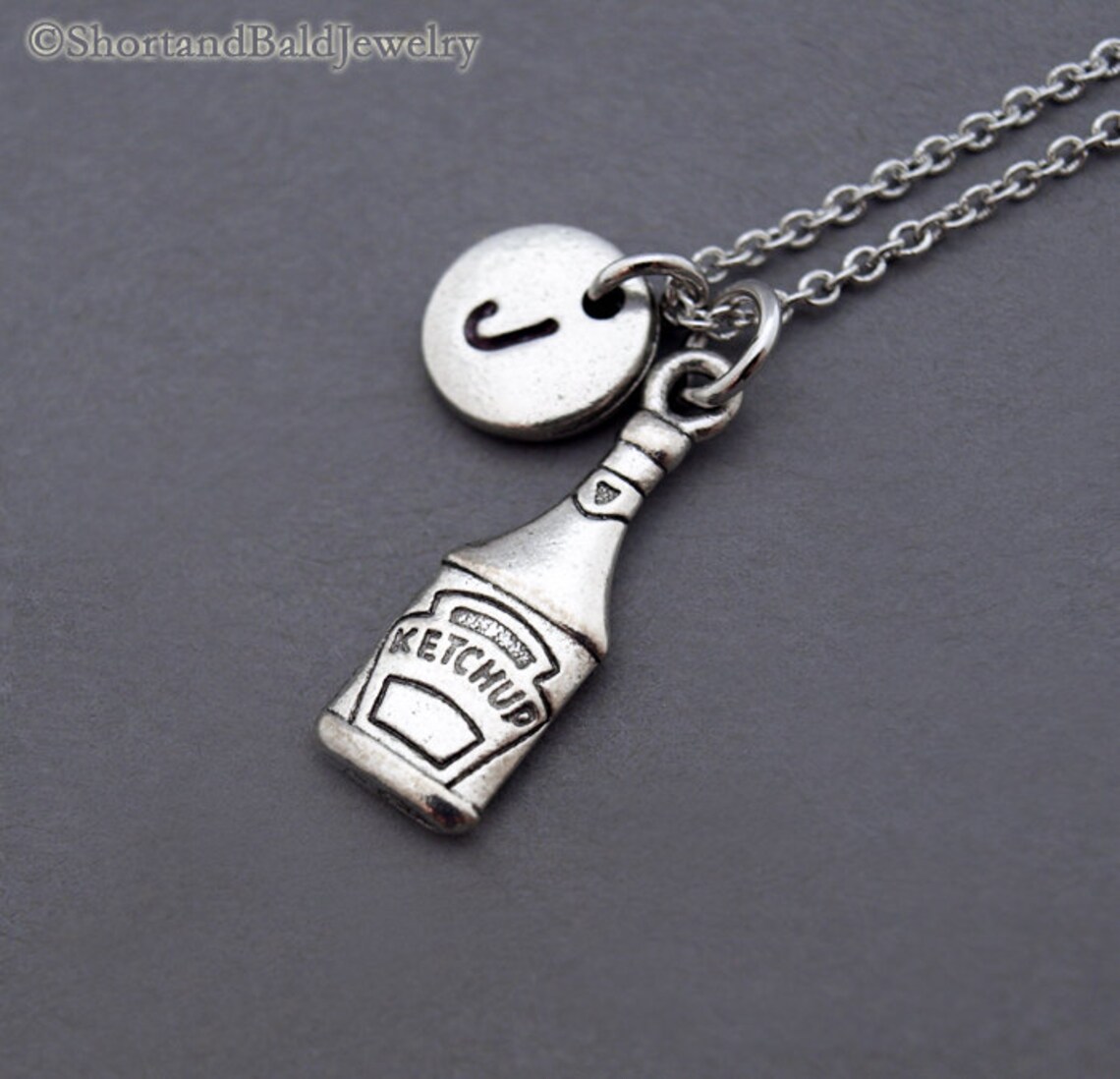 Ketchup Necklace Tomato Ketchup Charm Ketchup Bottle Tomato Etsy