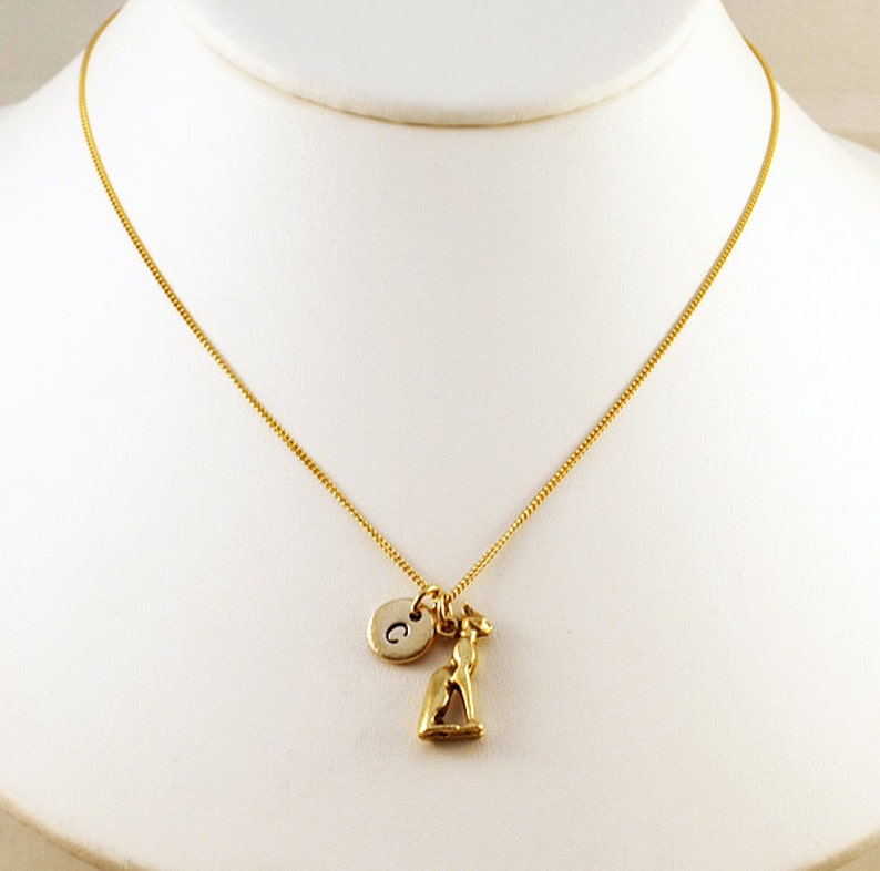 Egyptian Cat Necklace Ancient Cat Cat Goddess Necklace Etsy