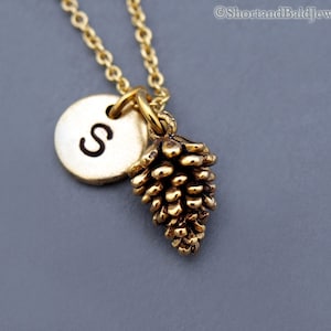 Puede incluir: Collar de oro con un pequeño dije de piña y un dije redondo con la letra 'S' grabada.