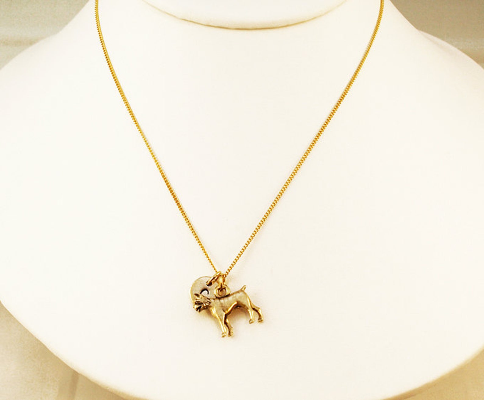 Boxer Dog Necklace Boxer Necklace Boxer Dog Charm Antique Etsy