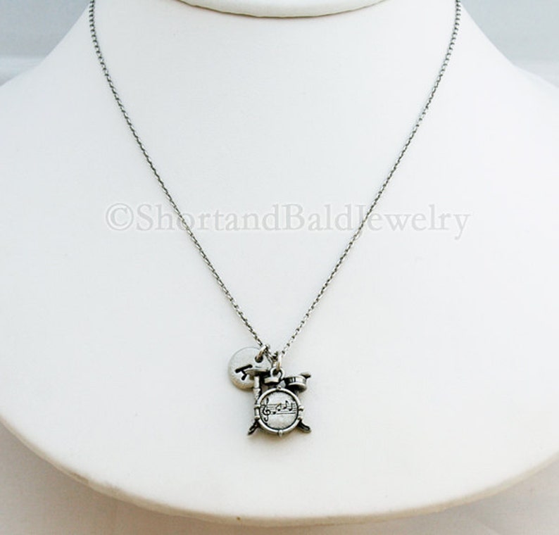 Drums Necklace Drum Set Necklace Drums Charm Drummer Etsy