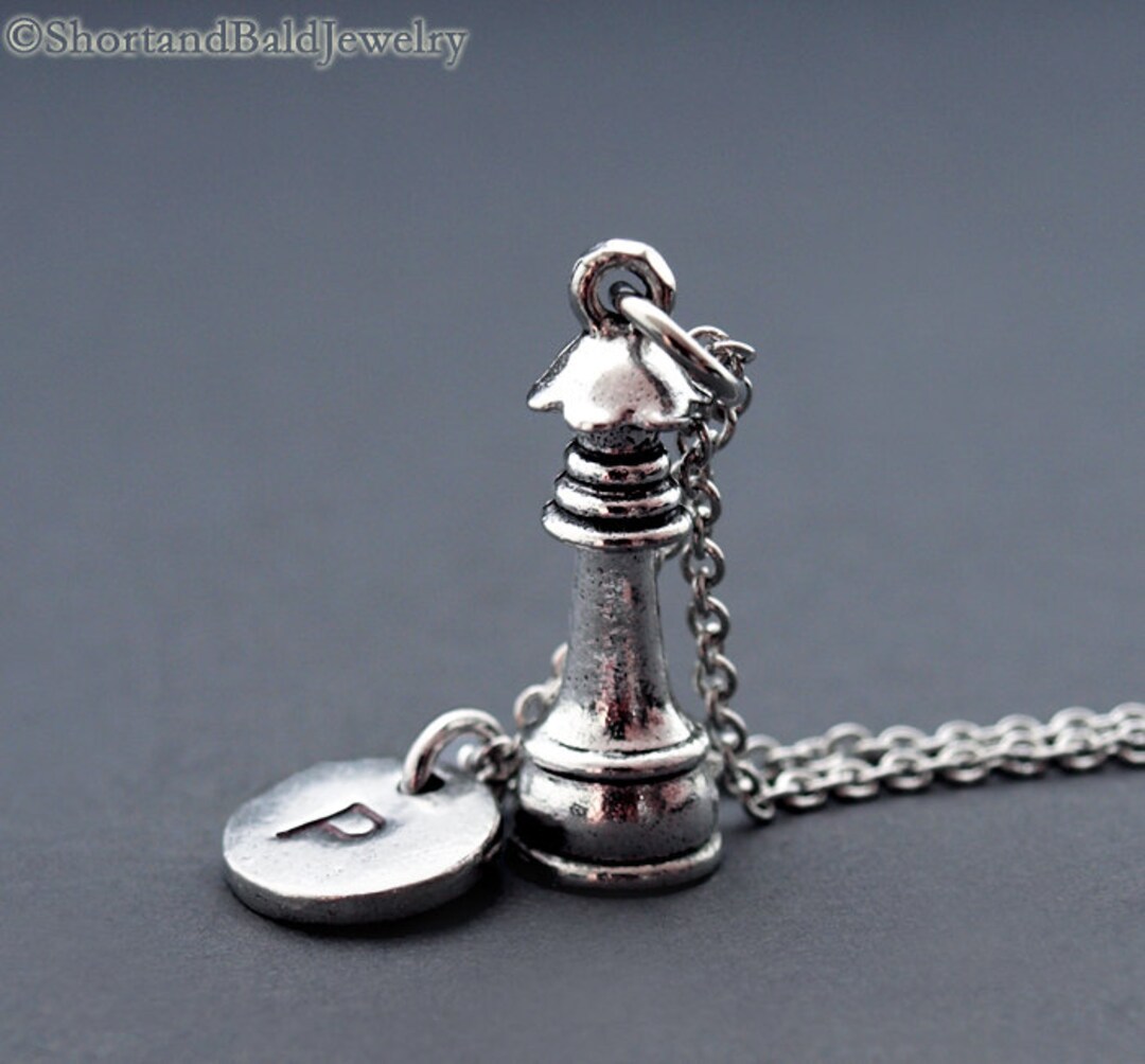 Chess Necklace Queen Chess Charm Queen Chess Piece Charm - Etsy