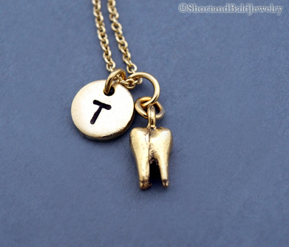 Tooth Necklace 3D Tooth Charm Tooth Fairy Charm Necklace Etsy