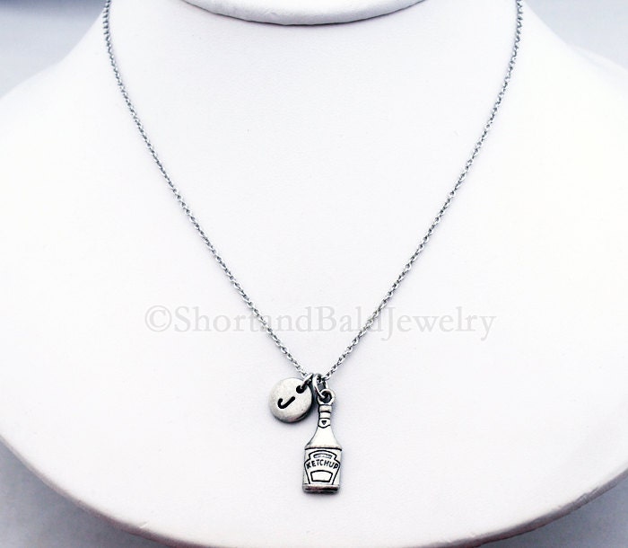 Ketchup Necklace Tomato Ketchup Charm Ketchup Bottle Tomato Etsy