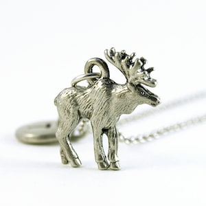Bull Moose Charm necklace, silver bull charm, silver moose charm, silver bull moose, bullmoose, initial necklace, personalized, monogram