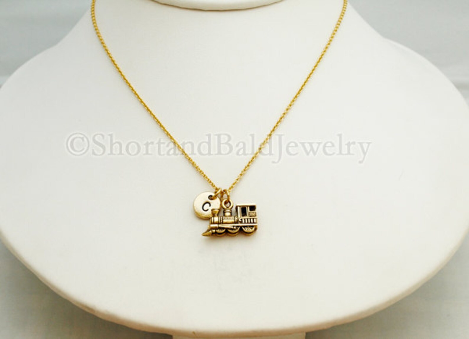Steam Train Necklace Train Steam Engine Antique Gold Etsy
