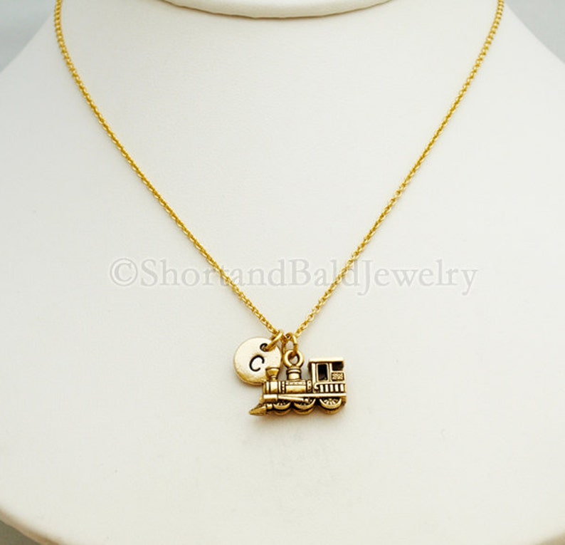 Steam Train Necklace Train Steam Engine Antique Gold Etsy
