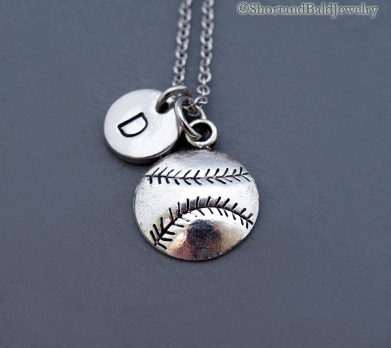 Baseball Necklace Baseball Ball Charm Silver Baseball Charm Etsy