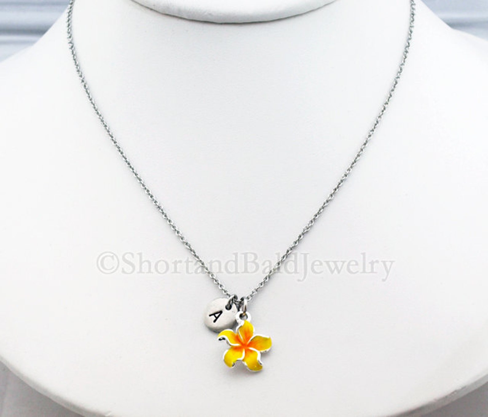 Frangipani Necklace Yellow Frangipani Plumeria Antique Etsy