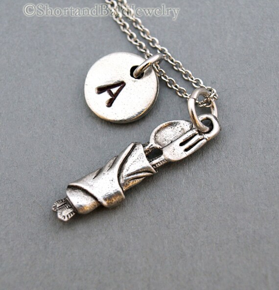 Items similar to Spoon and fork necklace, spoon fork napkin, cutlery necklace, Kitchen Utensil