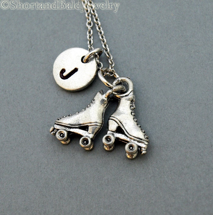 Antique silver roller skates charm - Etsy 日本