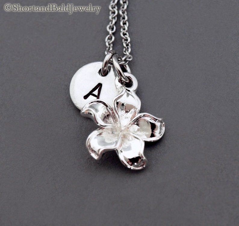 Frangipani Necklace Silver Frangipani Plumeria Antique Etsy