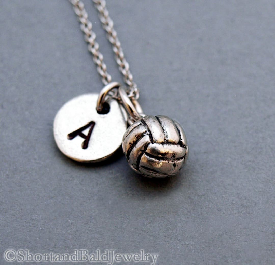 Volleyball Necklace, Volleyball Charm, Volley Ball, Volleyball Ball