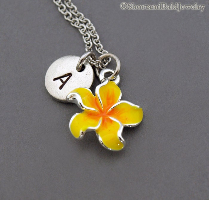 Frangipani Necklace Yellow Frangipani Plumeria Antique Etsy