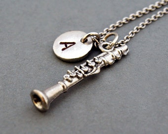 Clarinet or Flute & Roses Scrabble Tile Pendant Handcrafted Music Gift Charm 