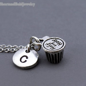 Half & Half necklace, Half and Half necklace, Coffee cream, initial necklace, personalized, monogram