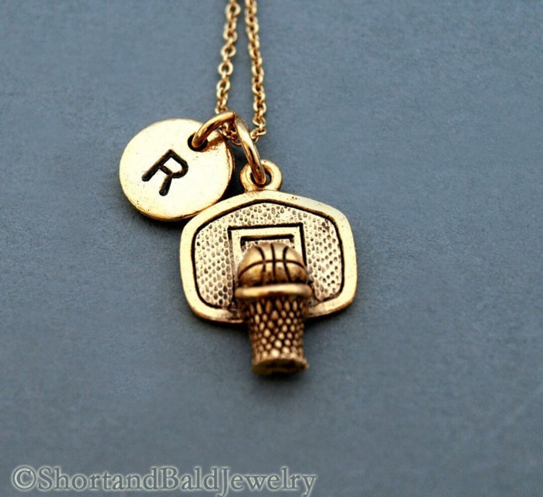 Basketball Hoop Necklace Basketball Net Backboard Sports Etsy