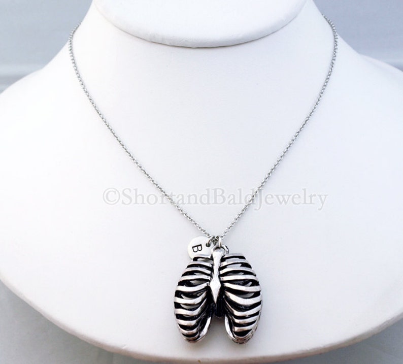 Rib Cage Necklace, Rib Cage Charm, Anatomy Charm, Anatomy Necklace ...