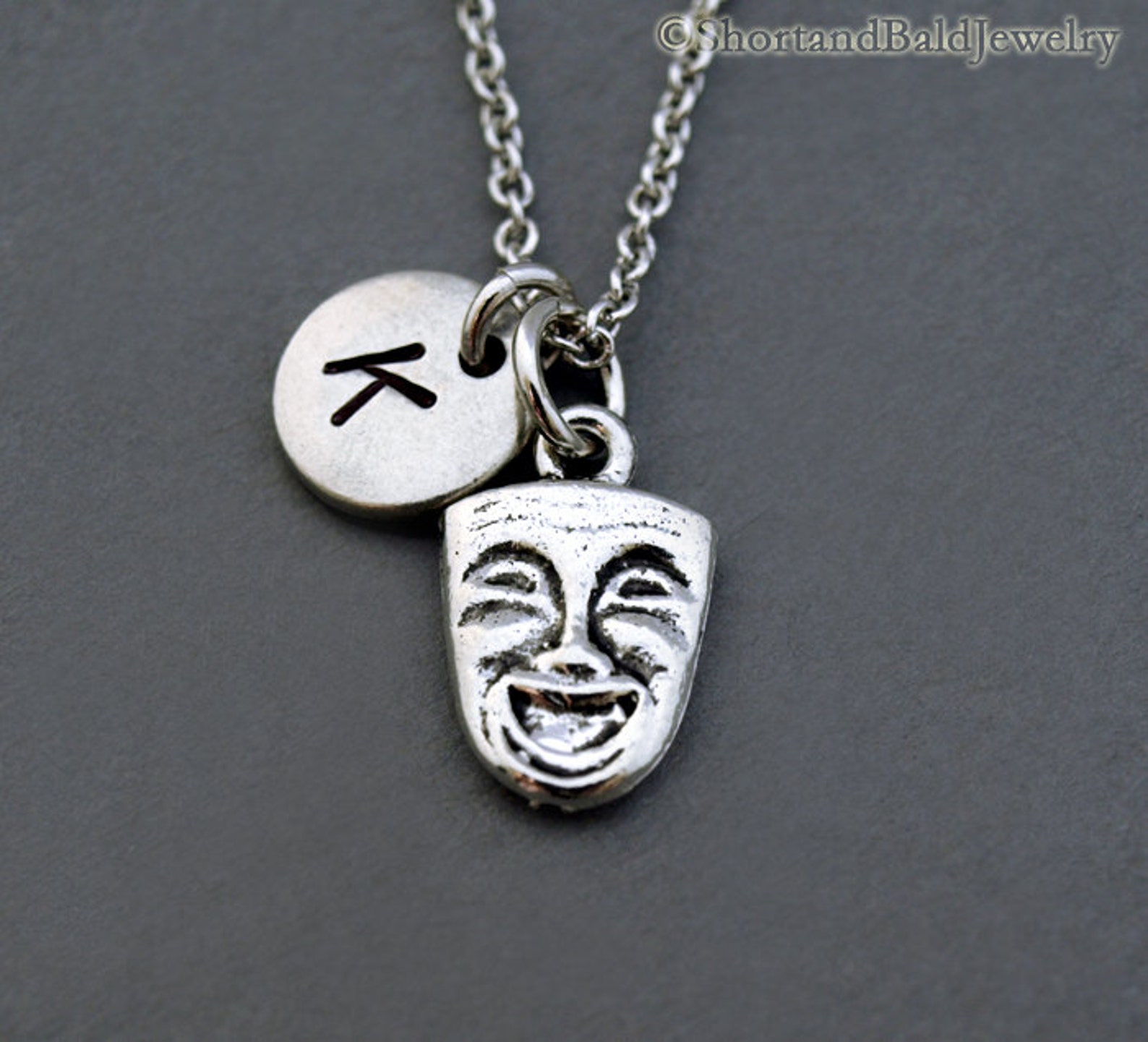 Comedy Mask Necklace Comedy Tragedy Masks Theatre Charm Etsy