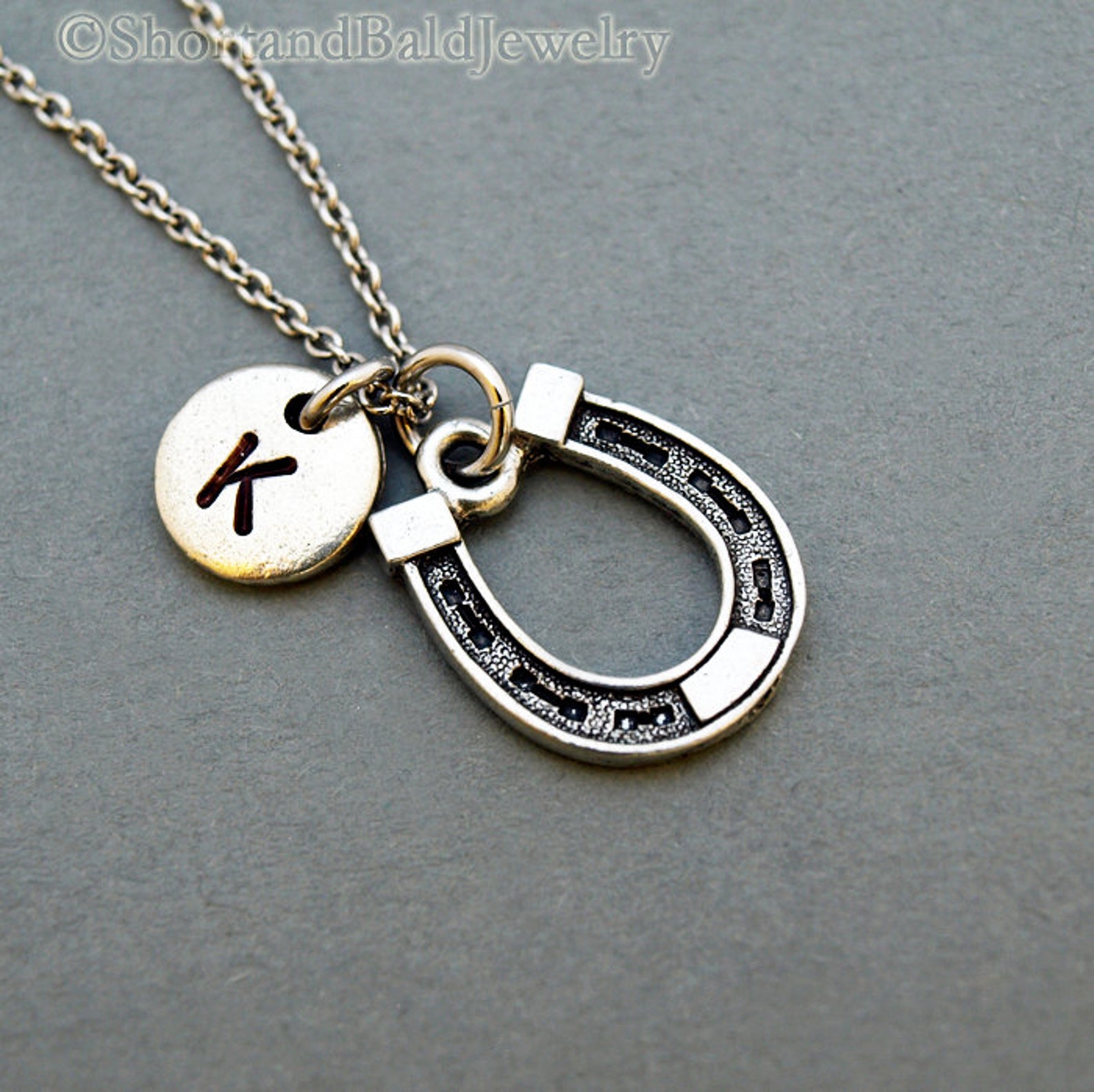 Horseshoe Necklace Horseshoe Personalized Horseshoe Antique Etsy