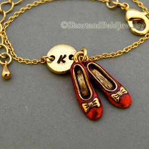 Dorothy magic red slippers, ruby red slippers, wizard of oz, magical shoes, antique gold, personalized