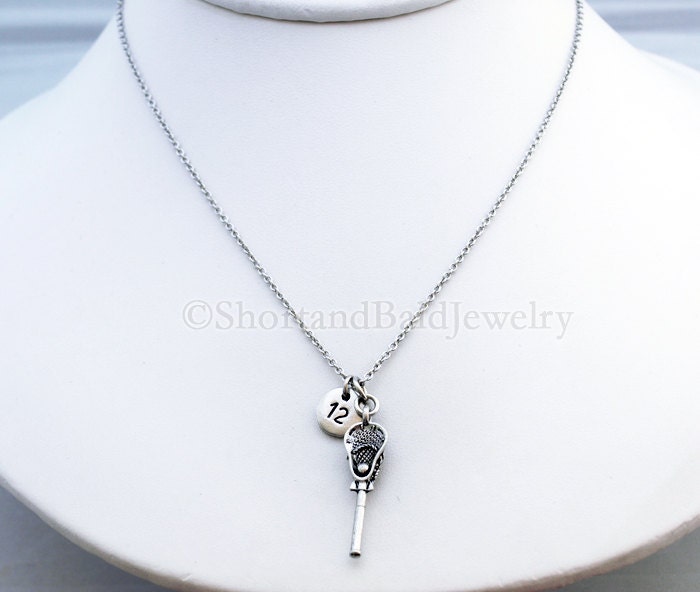 Lacrosse charm necklace Lacrosse stick necklace lacrosse Etsy