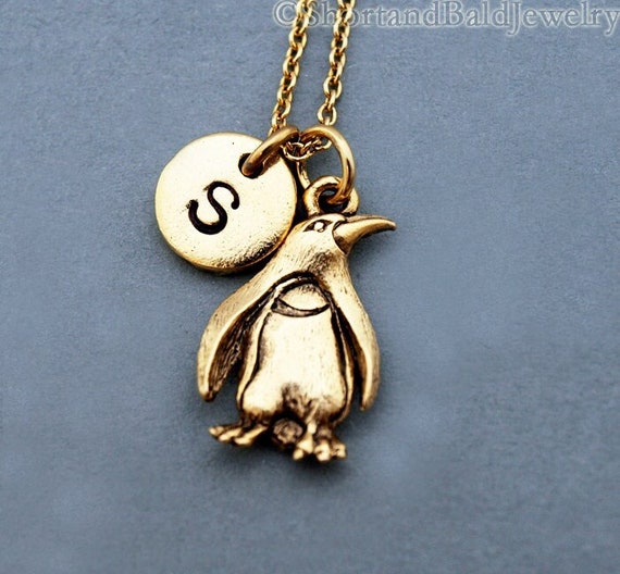 Etsy shop penguin necklace