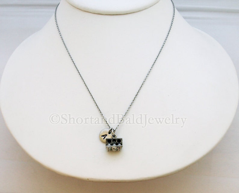 Egg Carton Necklace Egg Charm Egg Cases Initial Necklace Etsy