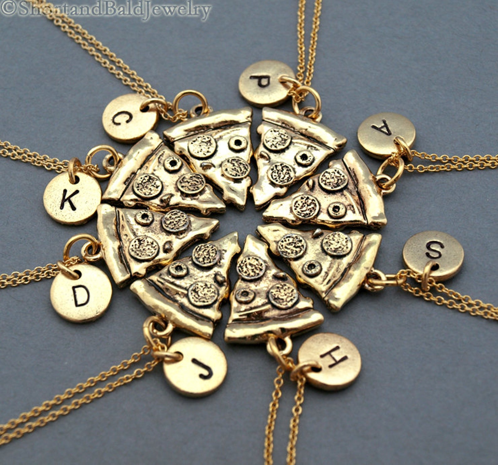 Pizza Necklace Pizza Slice Necklaces Set of 6 7 8 Etsy