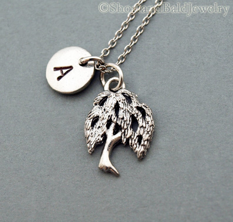 Willow Tree Necklace Silver Willow Tree Willow Tree Jewelry Etsy