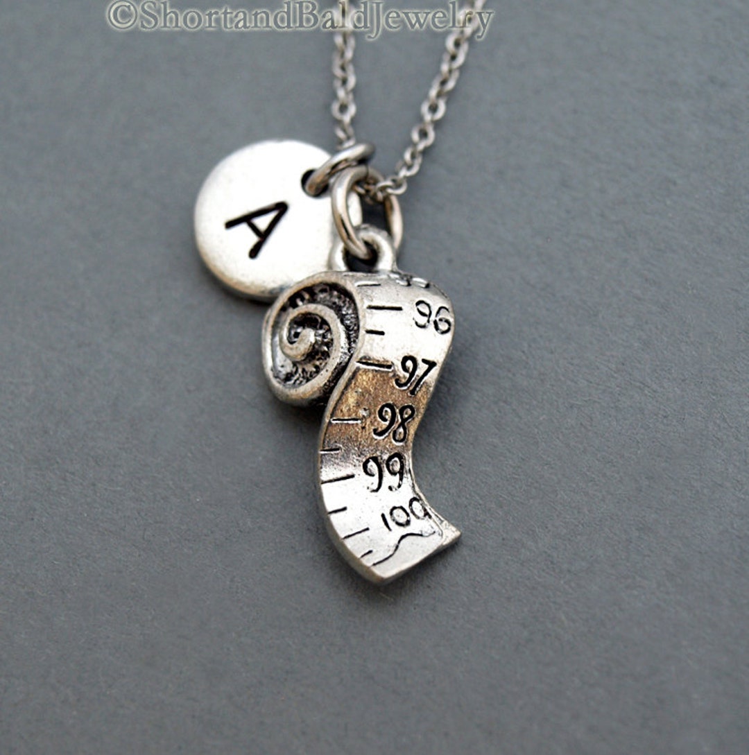Tape Measure Necklace, Measuring Tape, Measuring Tape Charm, Antique