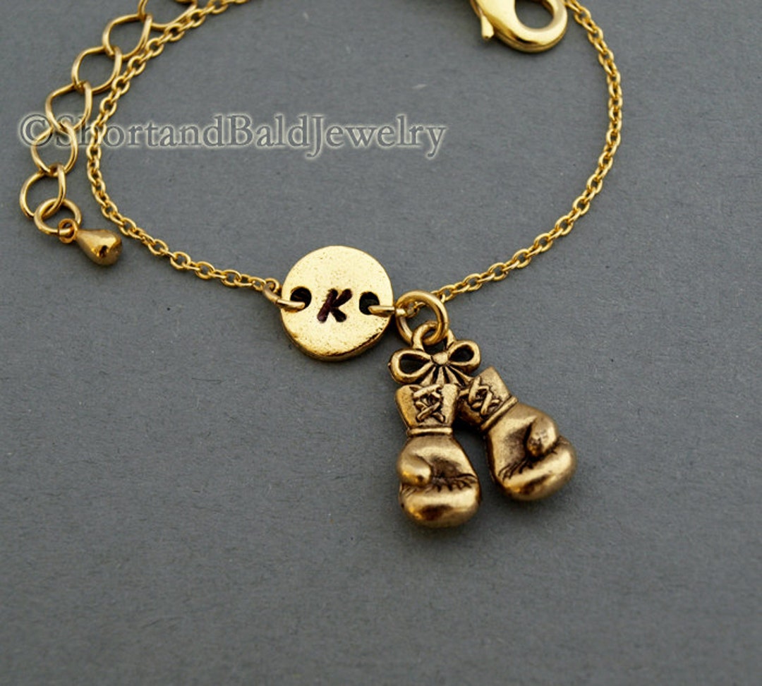 Boxing Gloves Charm Bracelet Boxing Glove Gold Bracelet Etsy