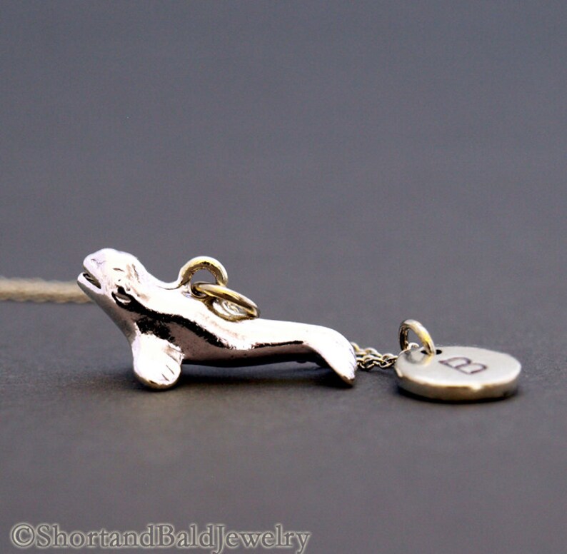 Beluga Whale Necklace Beluga Whale Charm White Whale Etsy