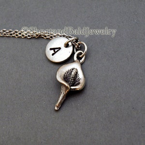 Calla Lily necklace, Lily flower charm necklace, antique silver, initial necklace, initial hand stamped, personalized, monogram