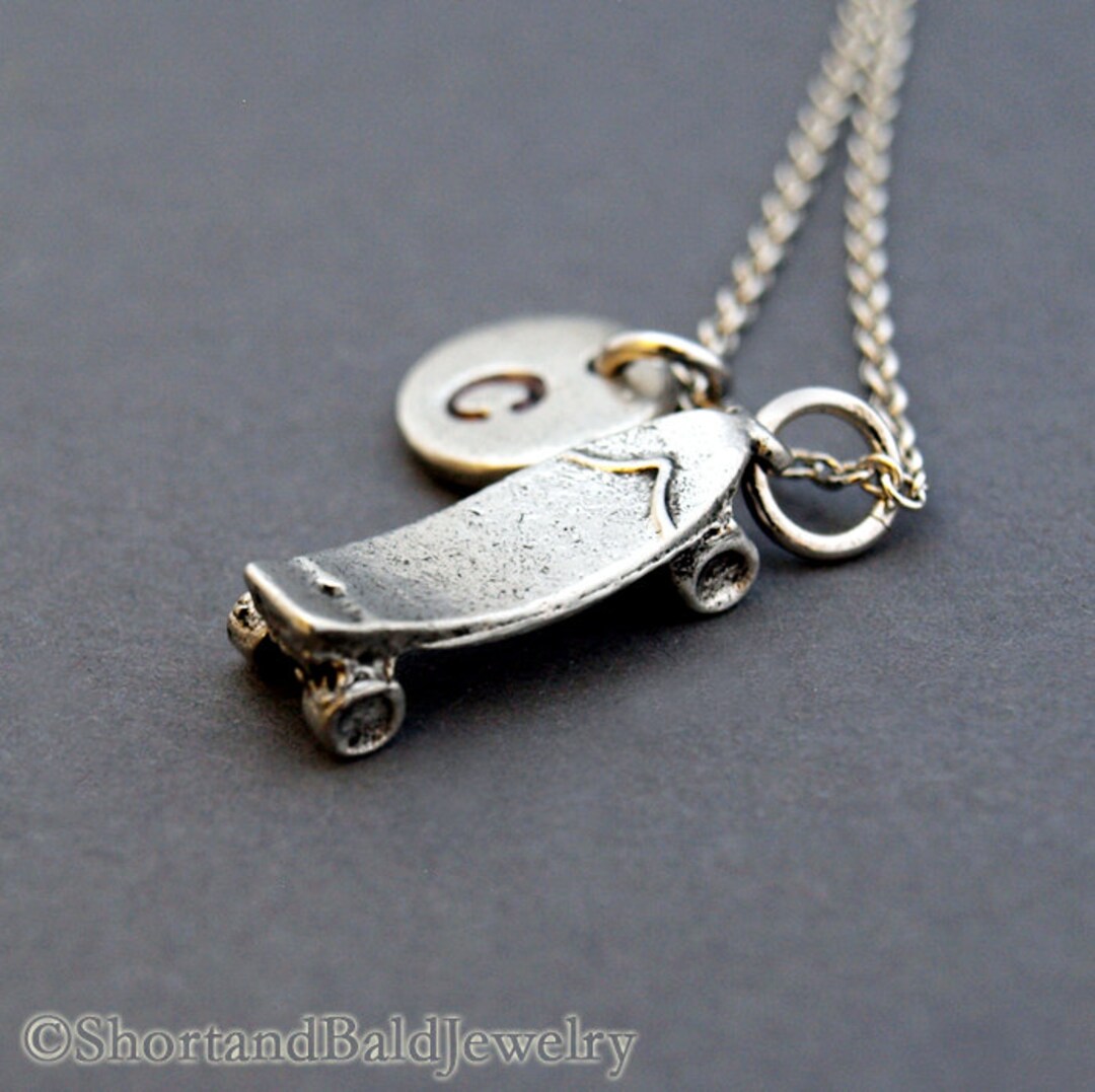 Skateboards Necklace Skateboard Charm Sports Charm Antique Etsy