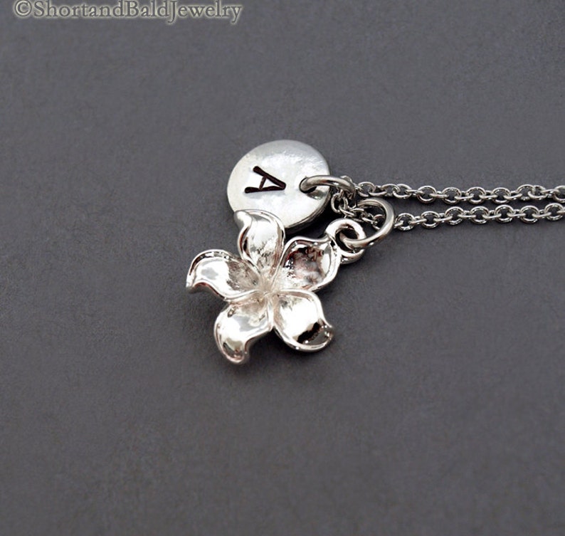 Frangipani Necklace Silver Frangipani Plumeria Antique Etsy