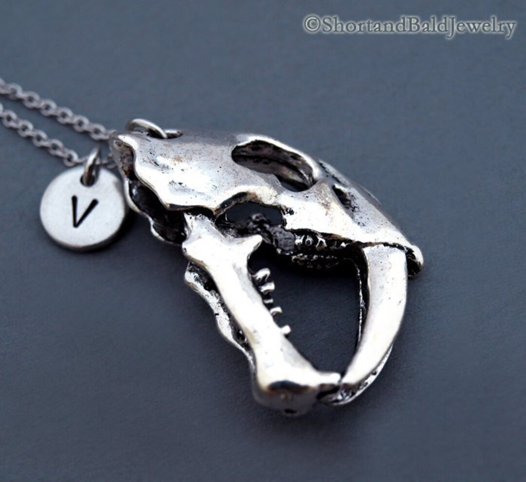 サーベルタイガーの頭蓋骨、恐竜の頭蓋骨ネックレス、恐竜の頭の化石