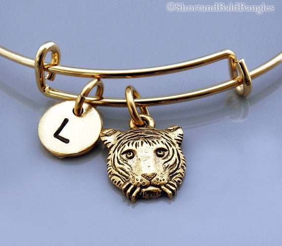 14k Yellow Gold Tiger Head Bangle Bracelet – Mirola last forever Jewelry
