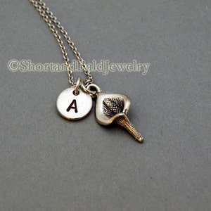 Calla Lily Necklace Lily Flower Charm Necklace Antique - Etsy
