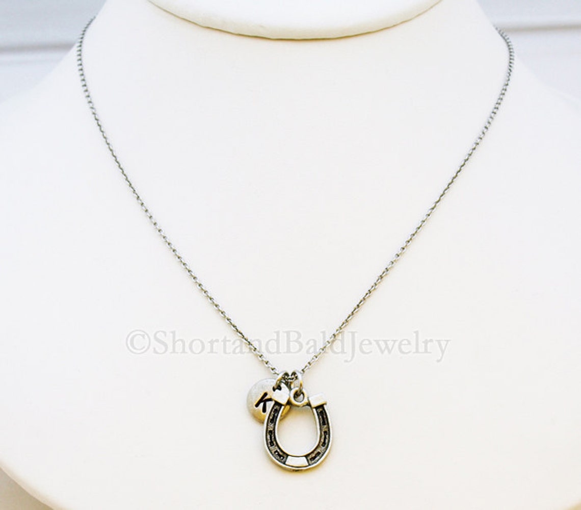 Horseshoe Necklace Horseshoe Personalized Horseshoe Antique Etsy