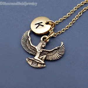 Isis Necklace Egyptian Goddess Isis Gold Isis Winged Isis - Etsy